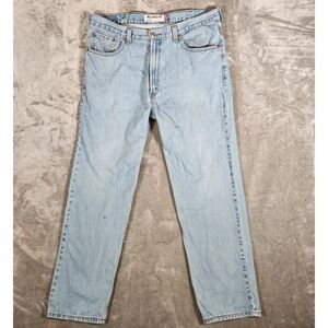 Levi's 550 Jeans Men's 38X31 (Tag 38X32) Blue Relaxed‎ STAIN and MISSING LOOP